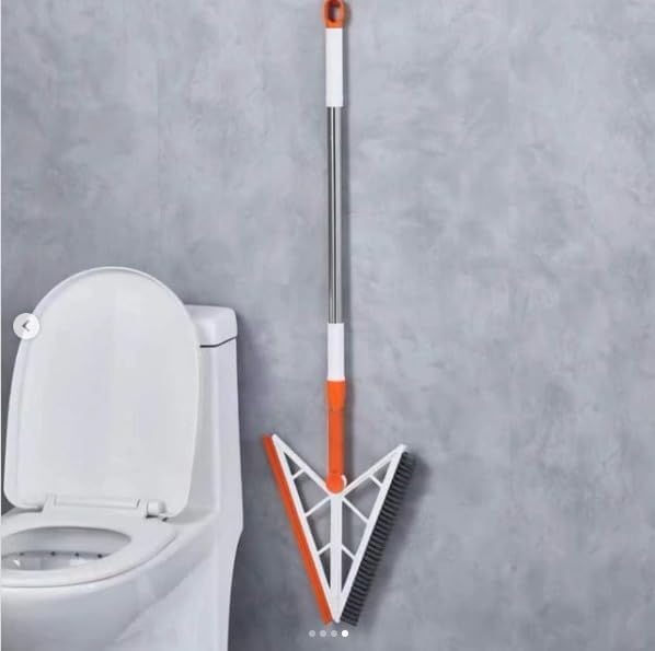 2-in-1 Silicone Floor Wiper & Brush with Retractable Handle – Magic Scraper Multifunctional Broom Window Wiper for Home Cleaning - Image 5
