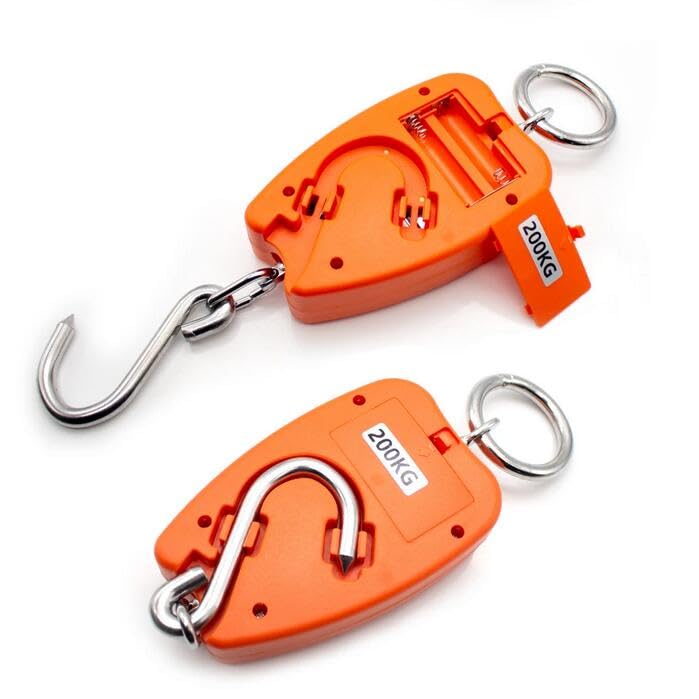 200KG Mini Crane Scale Portable Digital Hanging Scale with Stainless Steel Hook – LCD Display for Luggage, Fishing, Scrap & Agriculture - Image 2