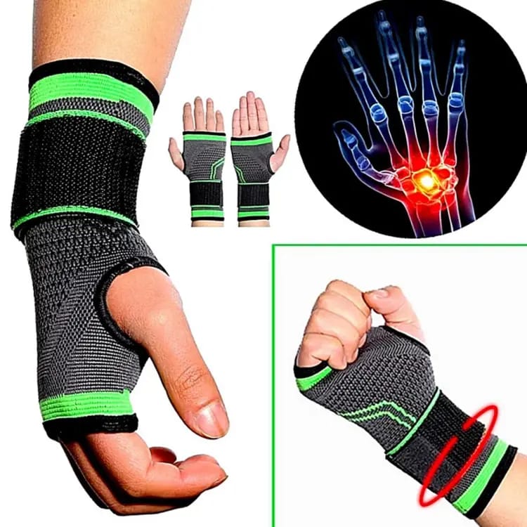 2Pcs Palm Supporter – Wrist Support Sleeve Half-Finger Wrist Band Wrist Palm Support Brace Compression Wrist Sleeve for Men Women - Image 1