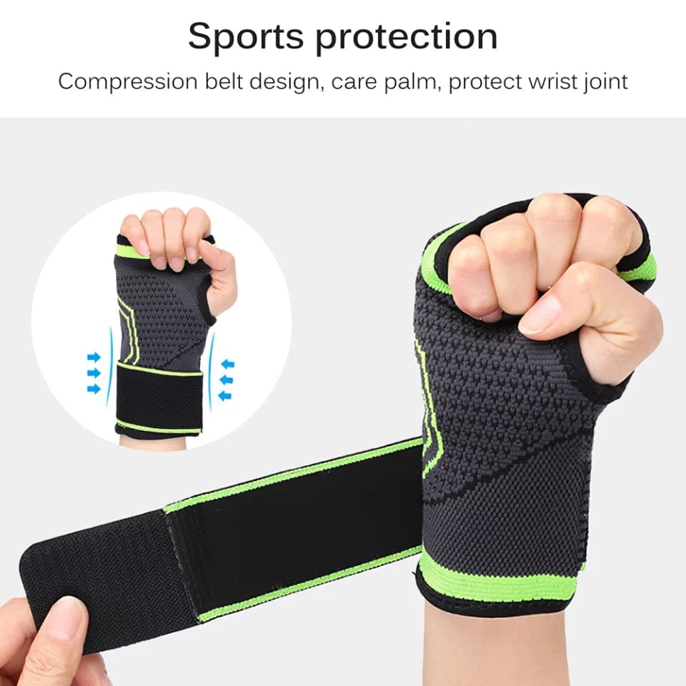 2Pcs Palm Supporter – Wrist Support Sleeve Half-Finger Wrist Band Wrist Palm Support Brace Compression Wrist Sleeve for Men Women - Image 4
