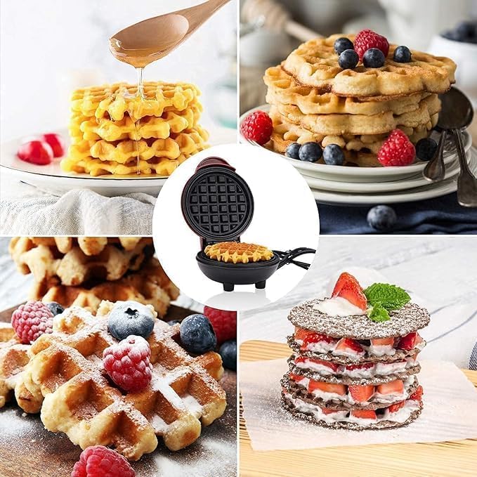 3 in 1 Mini Waffle Maker Machine 4 Inch- 350 Watts - Image 4