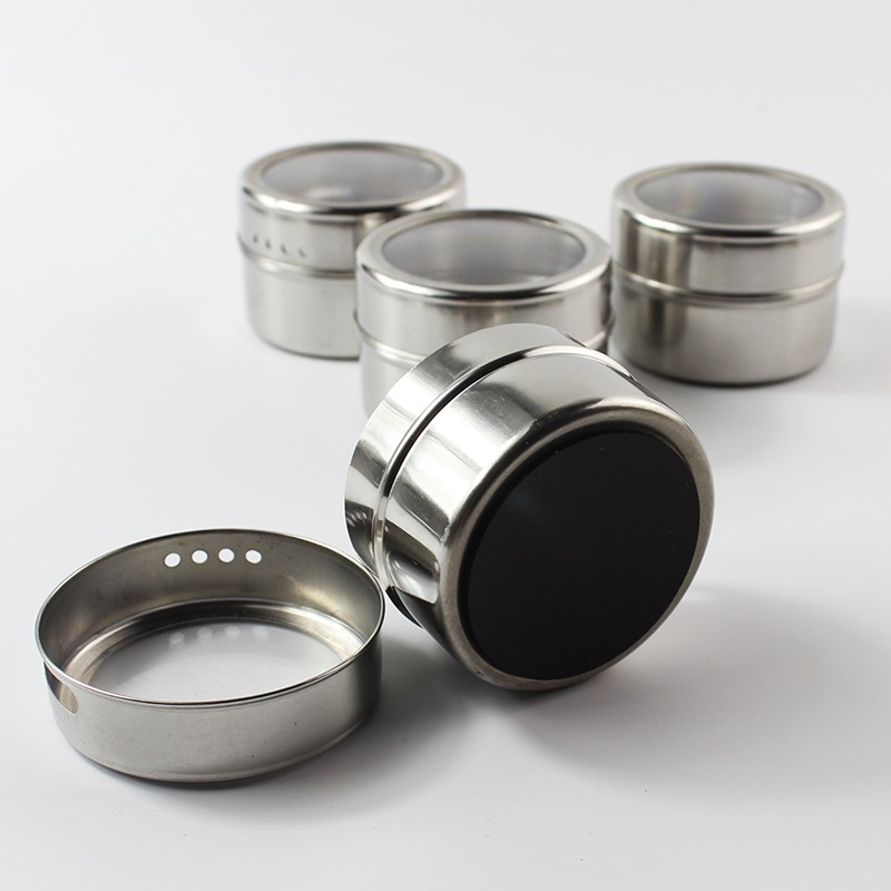 4 PCS Stainless Steel Magnetic Base Condiments Spice Rack Set - Image 5