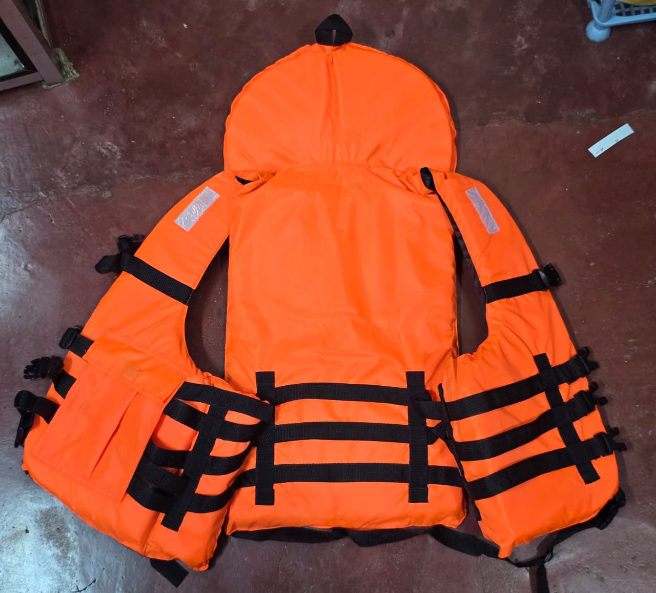 Adult Life Jacket with 4 Buckles - Adjustable Marine Safety Vest - High Visibility Orange Buoyancy Aid for Fishing, Boating, Kayaking & Water Sports - Image 3