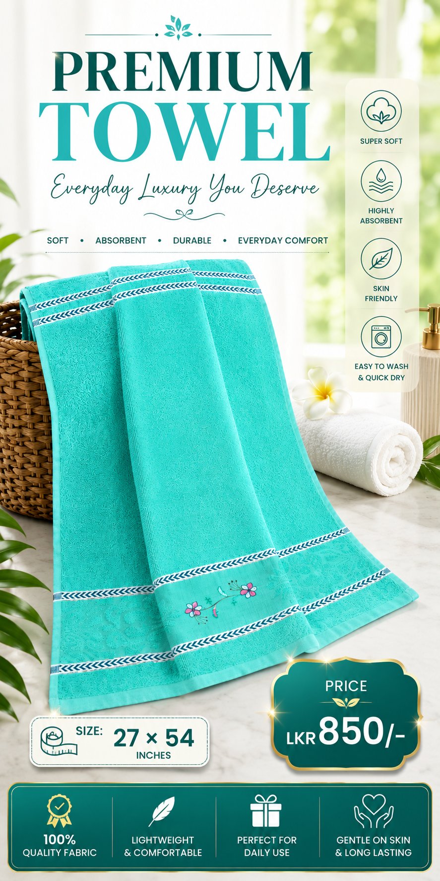 BATH TOWEL - 27×54