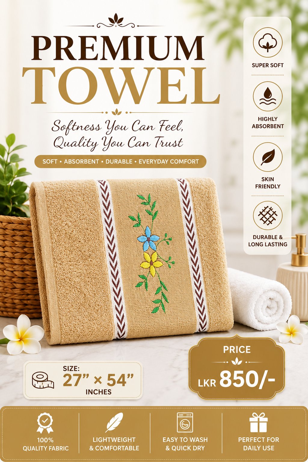 BATH TOWEL - 27×54 - Image 2