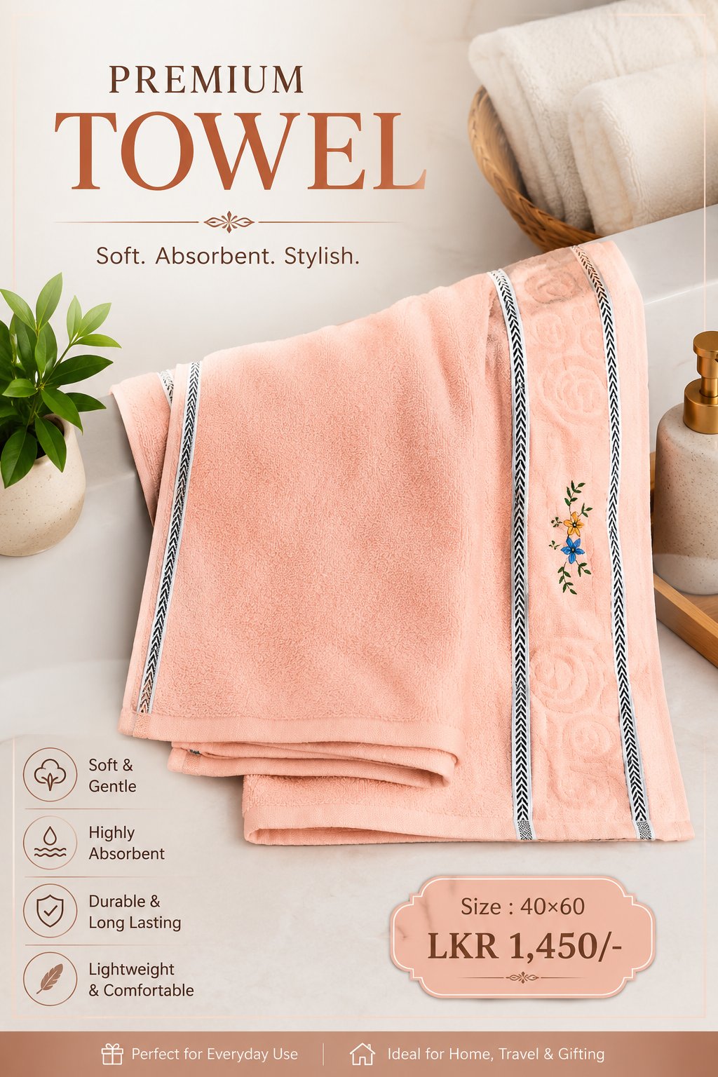 BATH TOWEL - 40×60