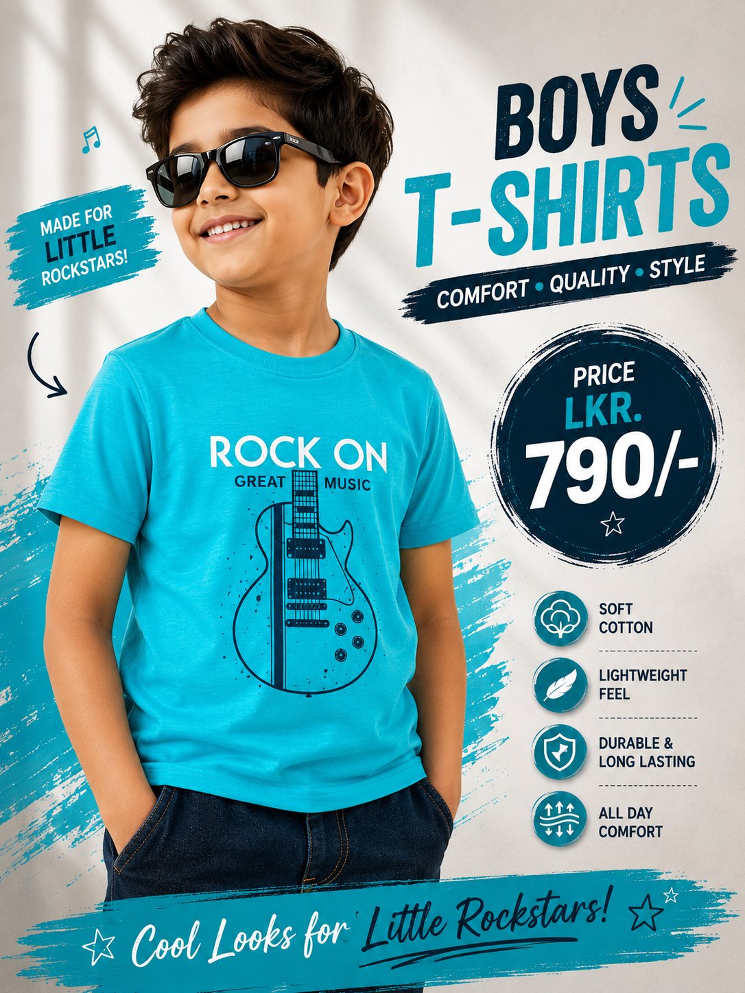 Boy's T-Shirts - ROCK ON - Image 2