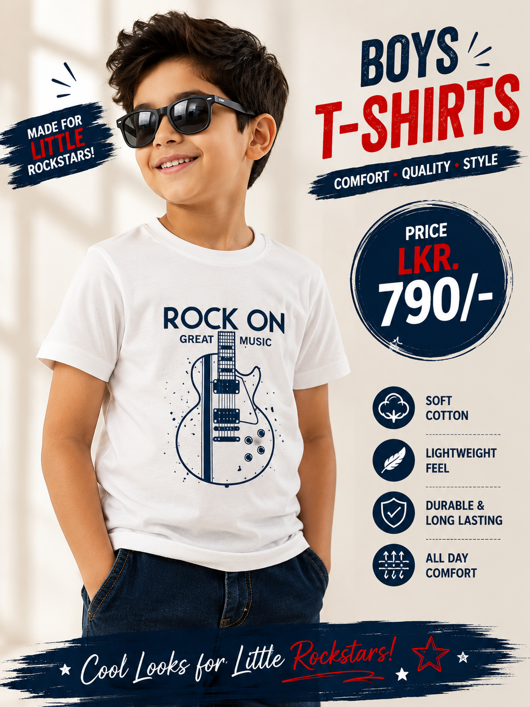 Boy's T-Shirts - ROCK ON - Image 3