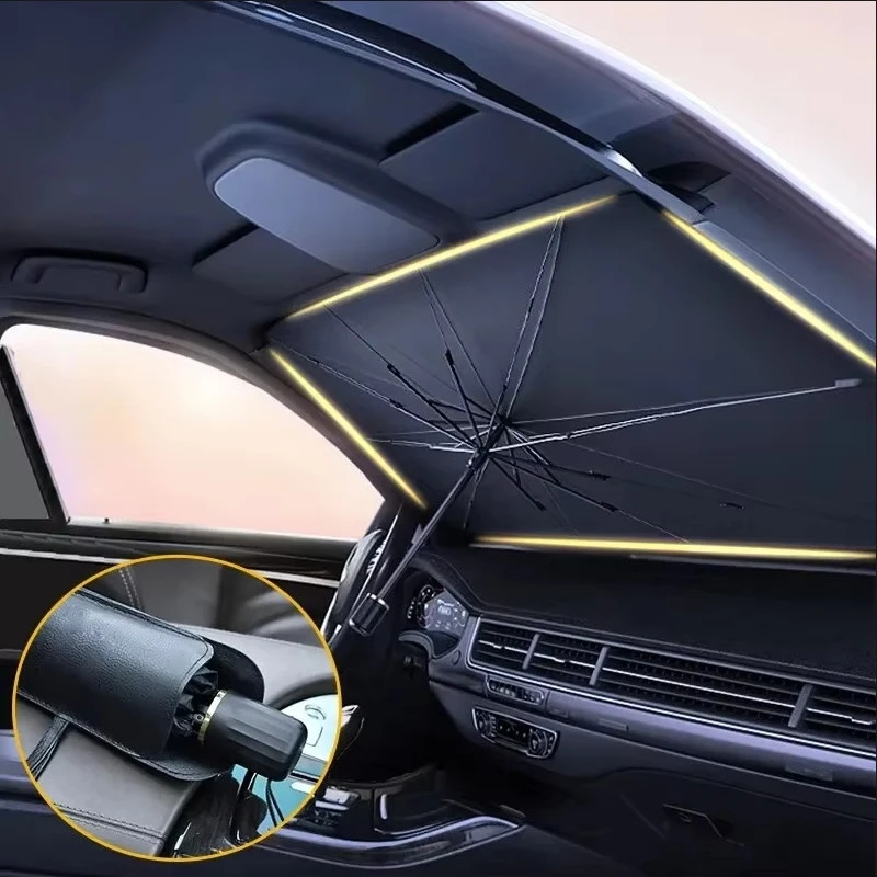 Car Sunshade Umbrella Windscreen Sun Protection UV Protection Foldable Umbrella for Most Vehicles – 140 x 78 cm - Image 5