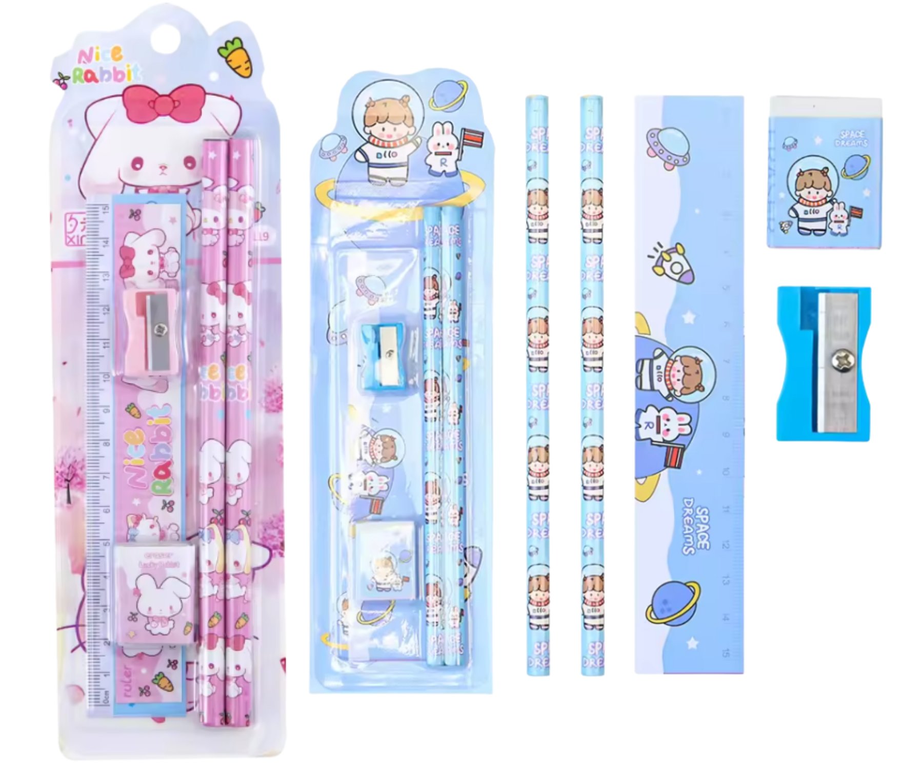 Cartoon Themed Classroom Stationery Set - Complete Kids School Supply Kit, Cute Pencil Box, Ruler, Eraser & Sharpener Pack, Perfect Birthday Return Gifts & Prize Giveaways - Image 3