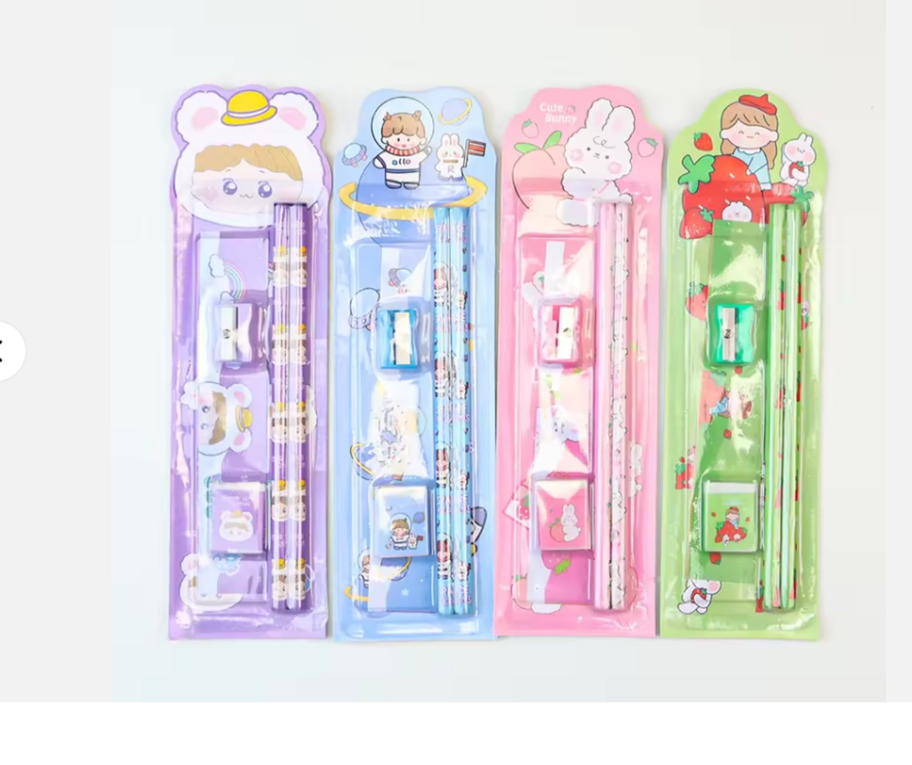 Cartoon Themed Classroom Stationery Set - Complete Kids School Supply Kit, Cute Pencil Box, Ruler, Eraser & Sharpener Pack, Perfect Birthday Return Gifts & Prize Giveaways - Image 5