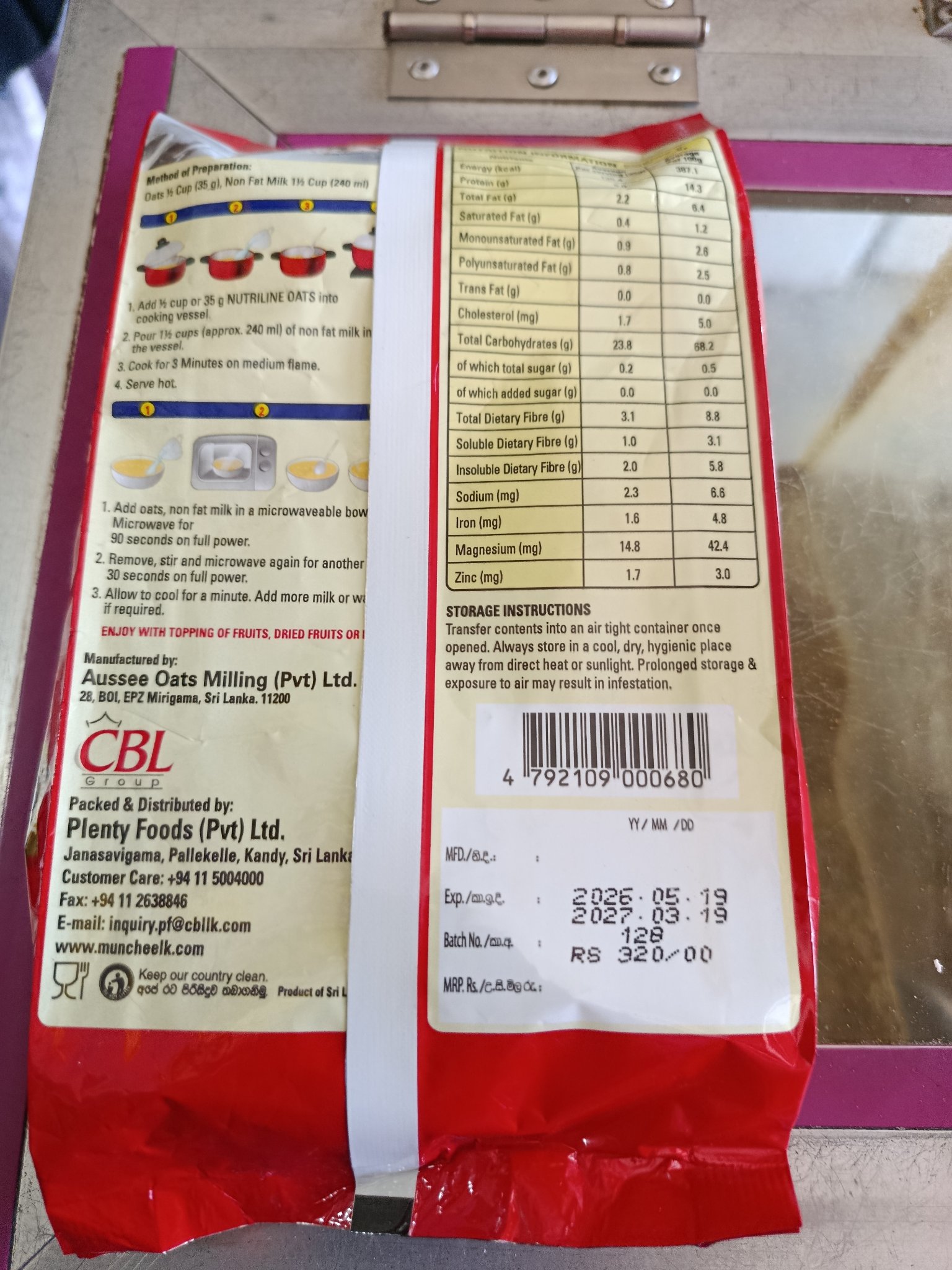 Cbl OATS 200g - Image 3