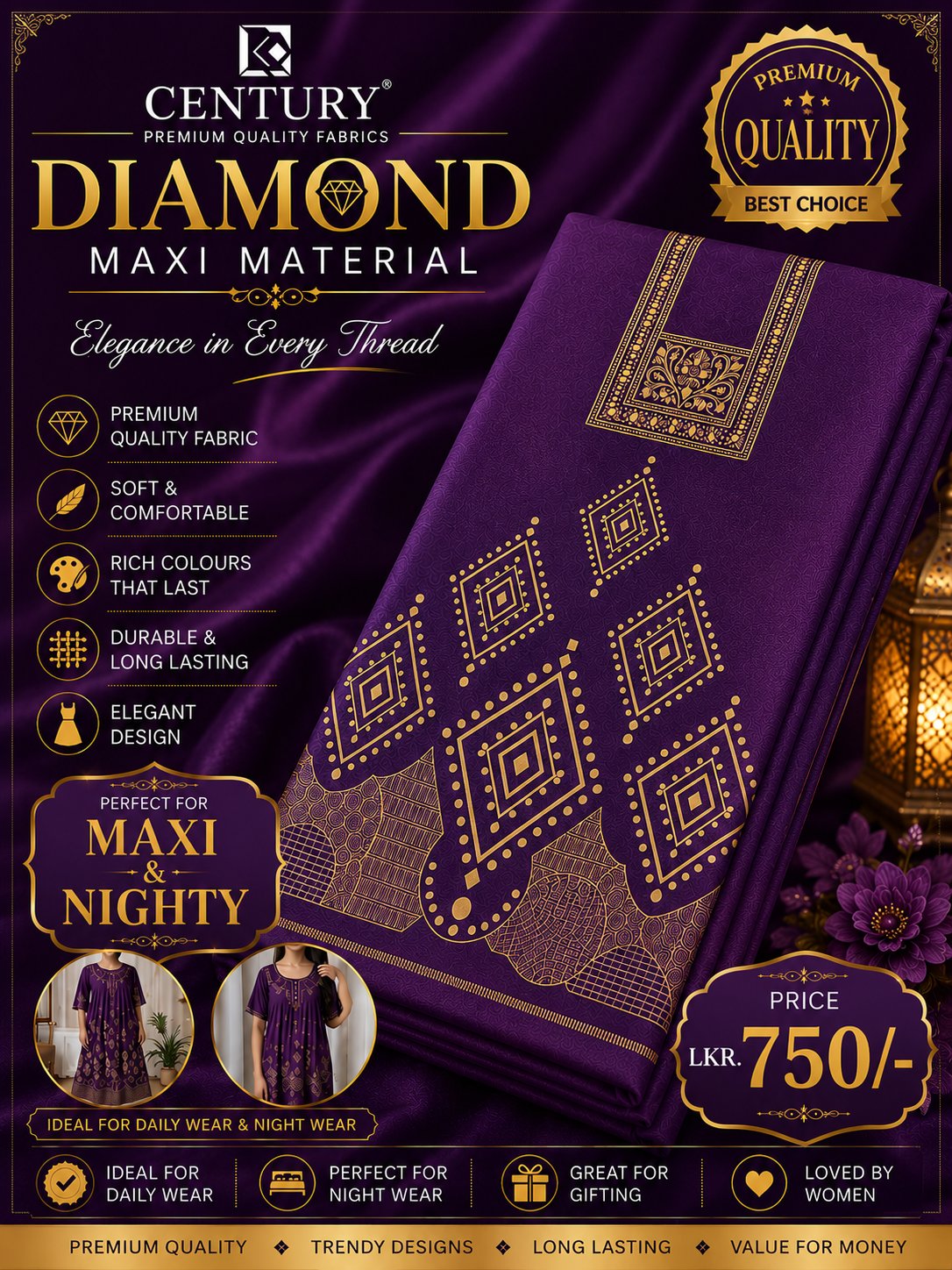 Century Diamond Maxi Material - Image 2