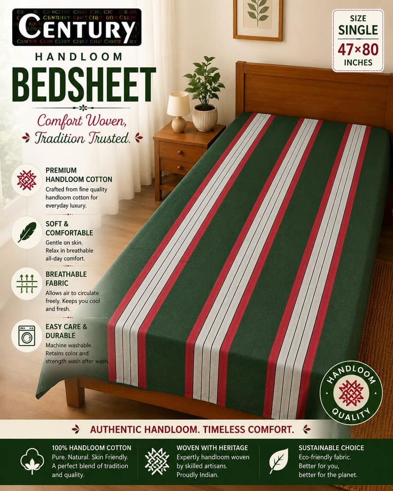 Century Handloom Bedsheet - Single