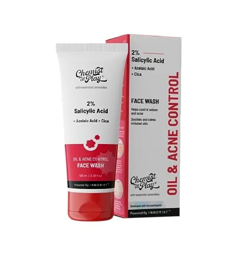 Chemist at Play 2% Salicylic Acid Face Wash For Oily Skin with Niacinamide | Prevents Acne & Removes Excess Oil | Sulphate Free, Anti Acne Face Cleanser | For Men & Women | 100 ml(FROM INDIA)