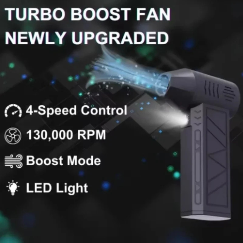 Cordless Jet Dry Air Dust Blower – Rechargeable 130000 RPM Turbo Jet Power Brushless Motor Air Blowing Vacuum Cleaner with 52m/s Wind Speed - Image 3