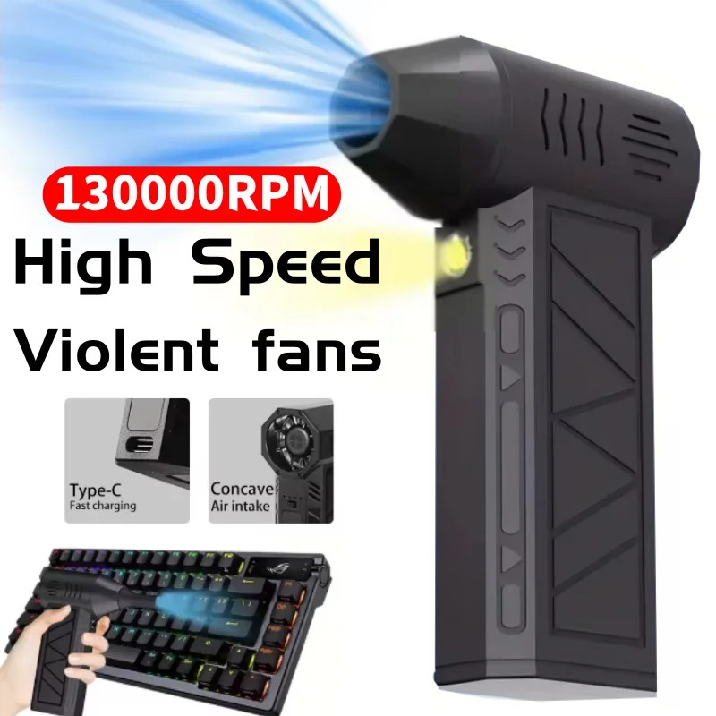 Cordless Jet Dry Air Dust Blower – Rechargeable 130000 RPM Turbo Jet Power Brushless Motor Air Blowing Vacuum Cleaner with 52m/s Wind Speed - Image 2