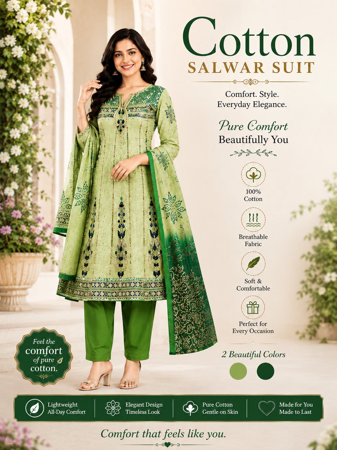 Cotton Salwar Suit - Image 2