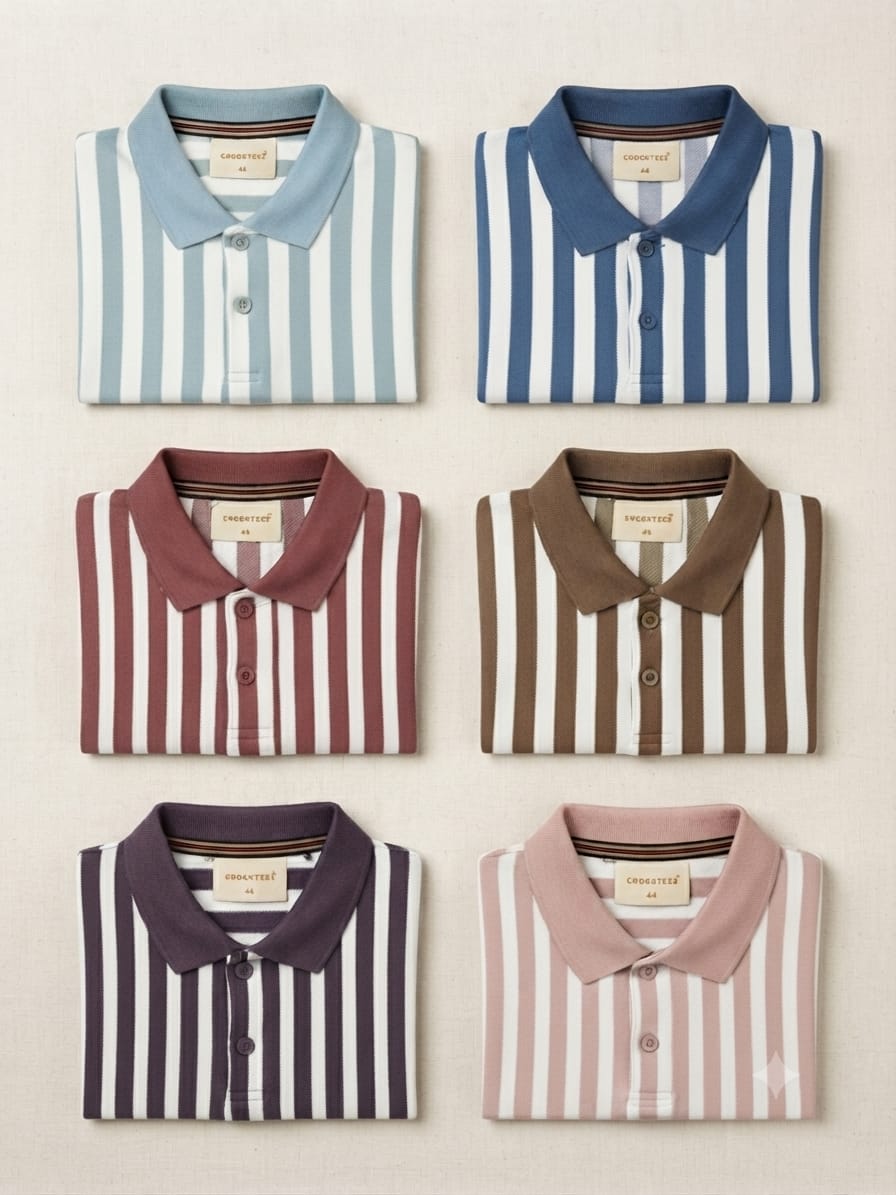 CROCKTEES Premium Striped Polo - Image 4
