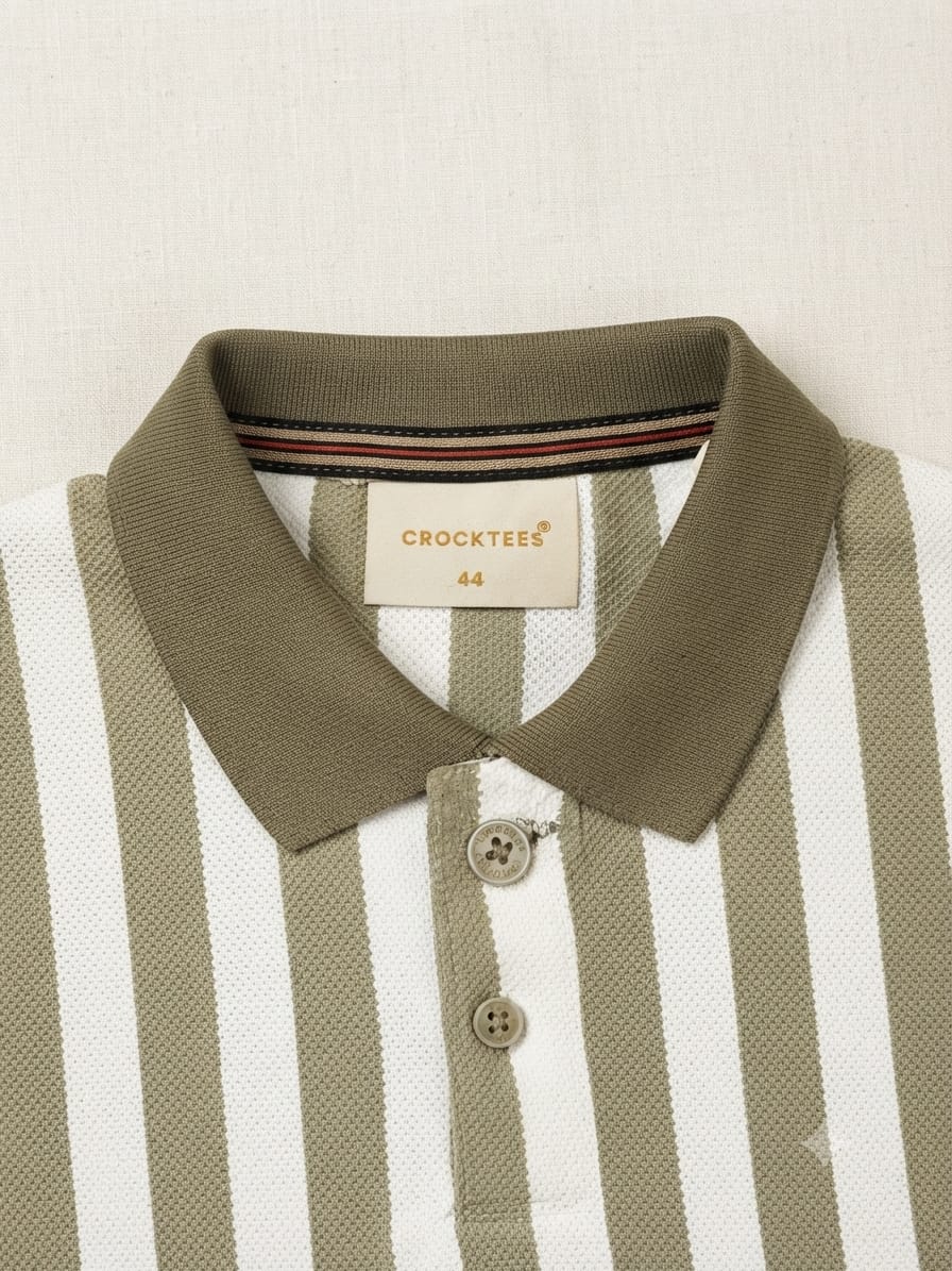 CROCKTEES Premium Striped Polo - Image 3