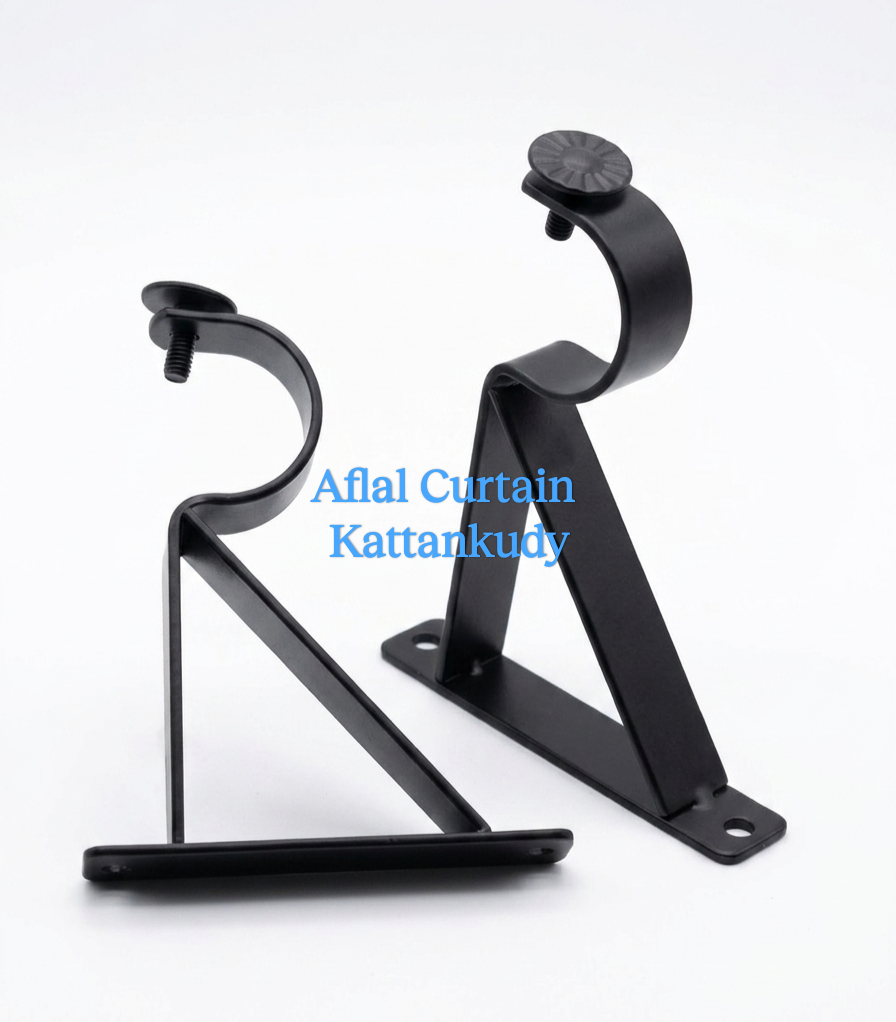 Curtain round Bar wall Steel Brackets - Image 2