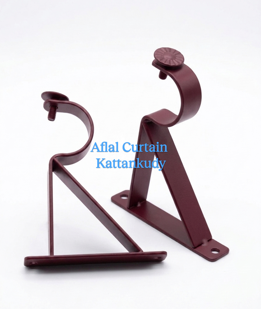 Curtain round Bar wall Steel Brackets - Image 3