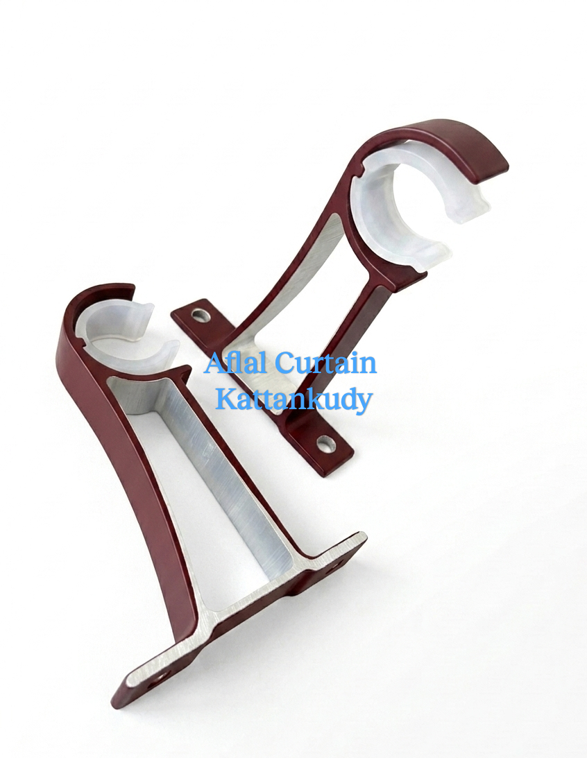 Curtain round Bar wall Aluminium Brackets - Image 3