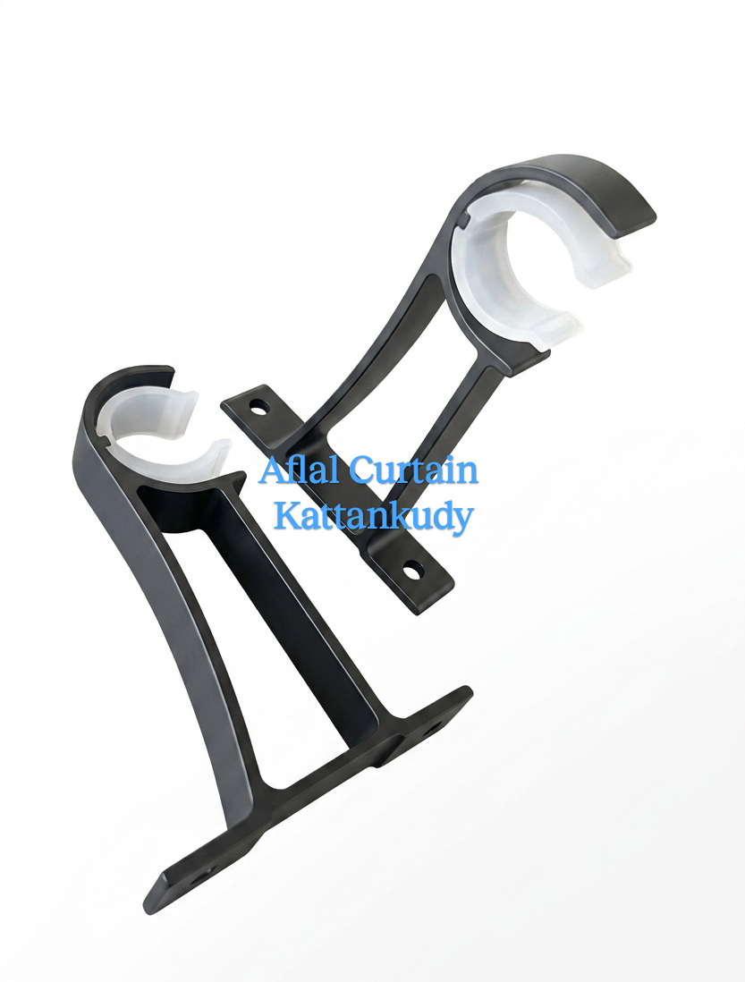 Curtain round Bar wall Aluminium Brackets - Image 2