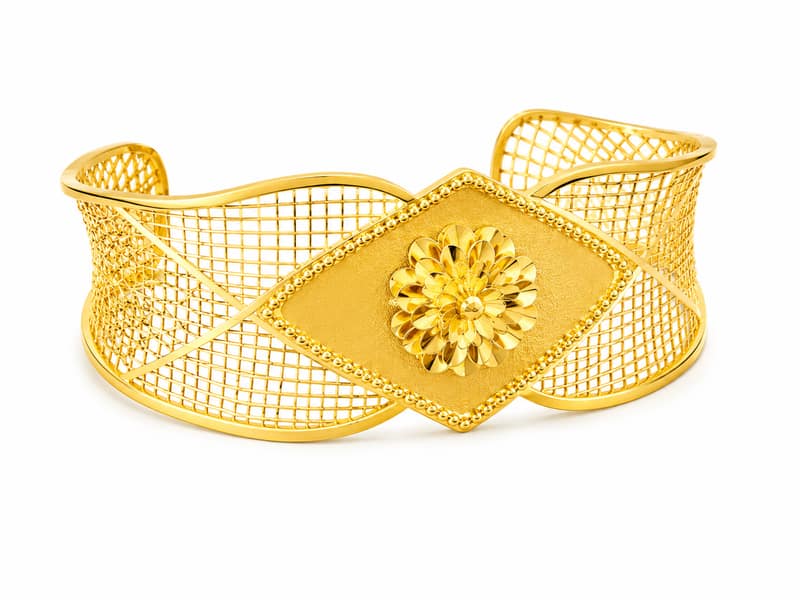 Diamond Bloom Mesh Gold Sabona