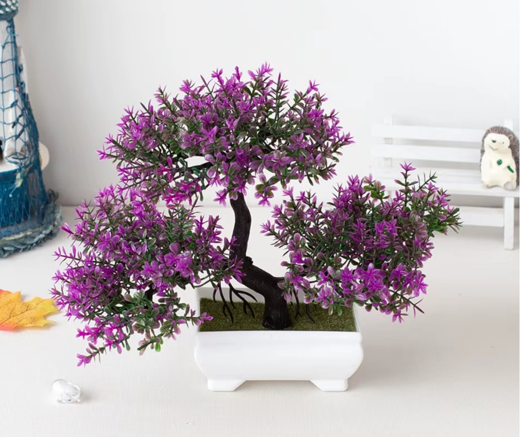 DREA 20cm Tall 3 Branches Small Decorative Pine Tree Artificial Bonsai Tree - Image 2