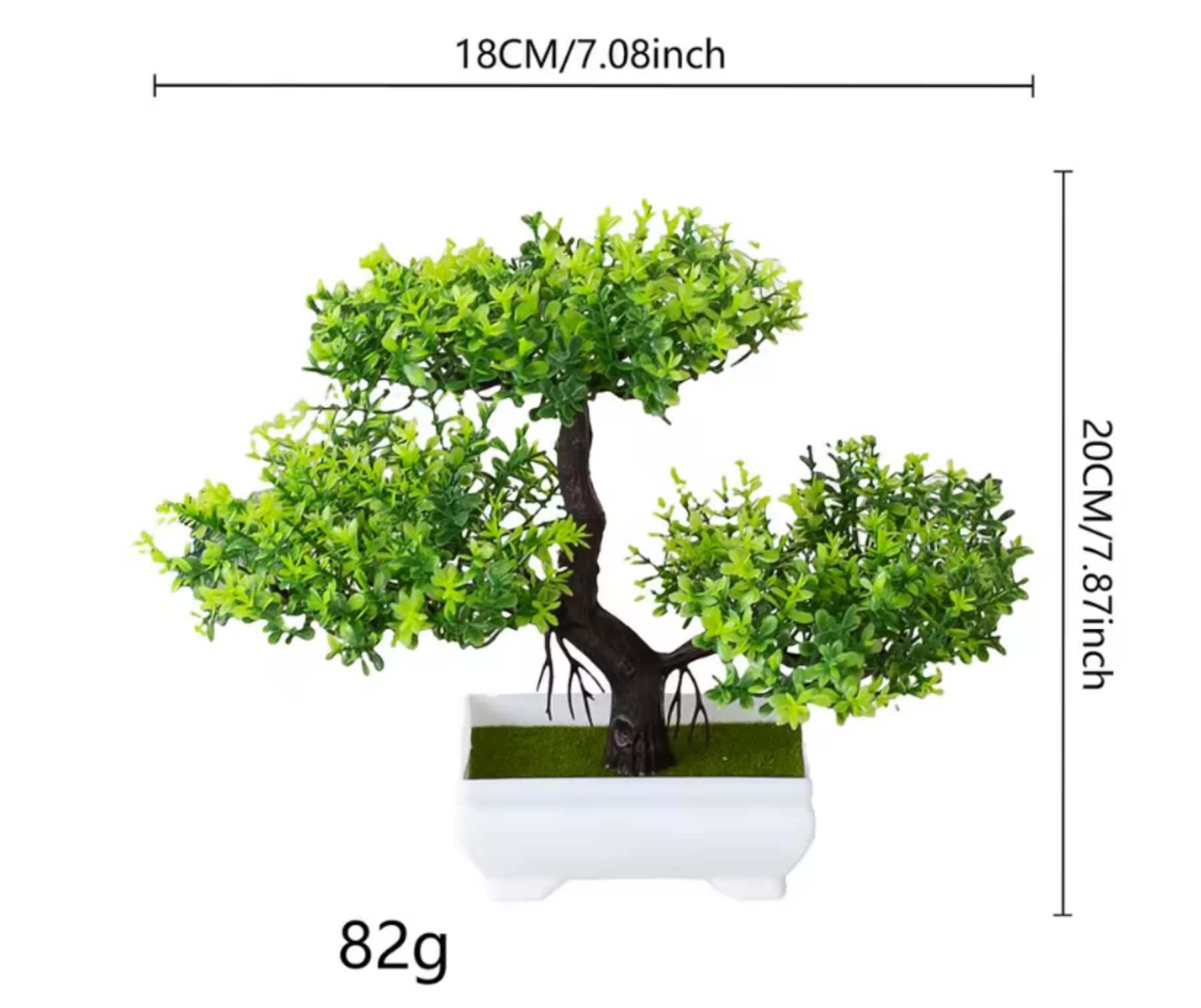 DREA 20cm Tall 3 Branches Small Decorative Pine Tree Artificial Bonsai Tree - Image 4