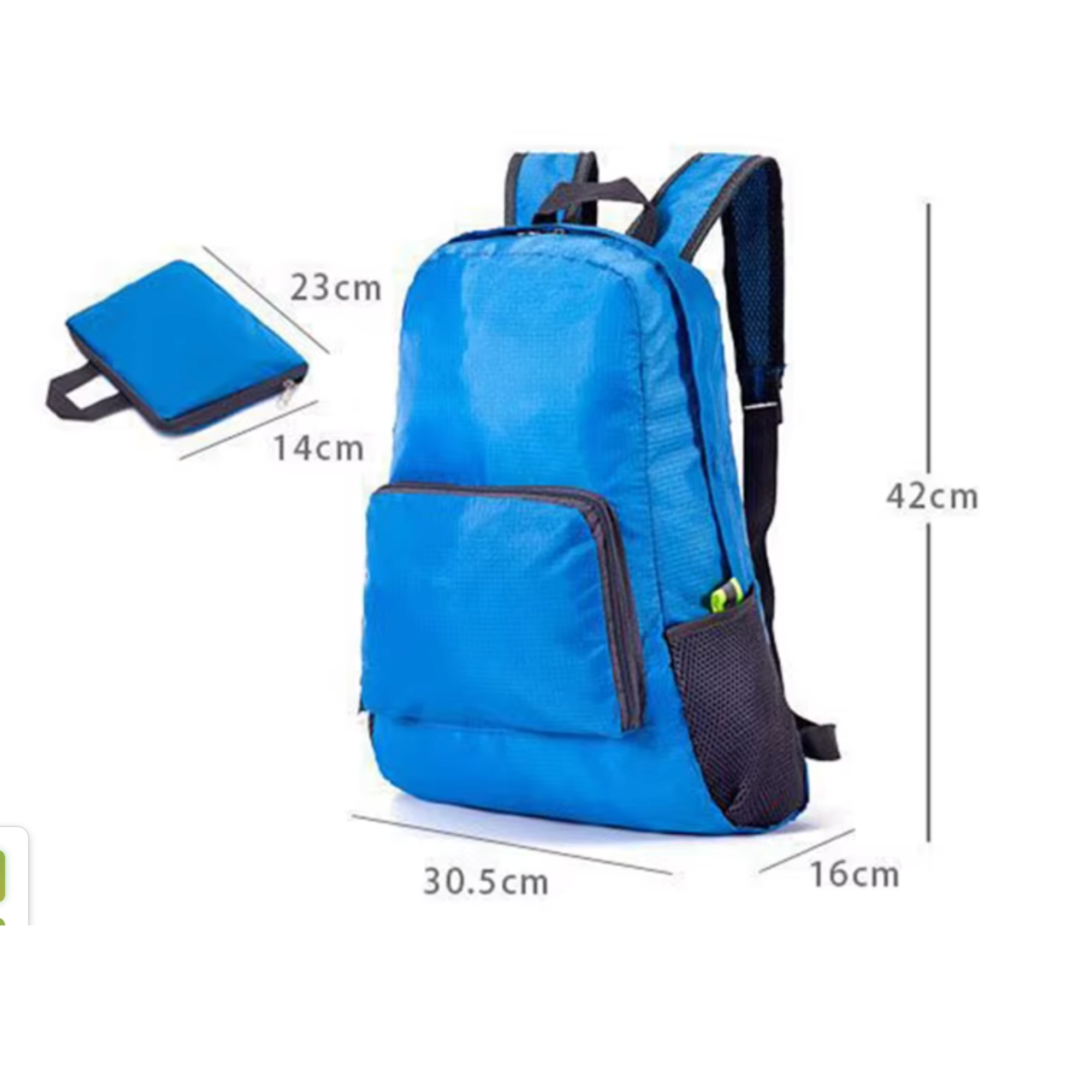 Durable Ultralight Waterproof Hiking Foldable Backpack -BLUE - Image 3
