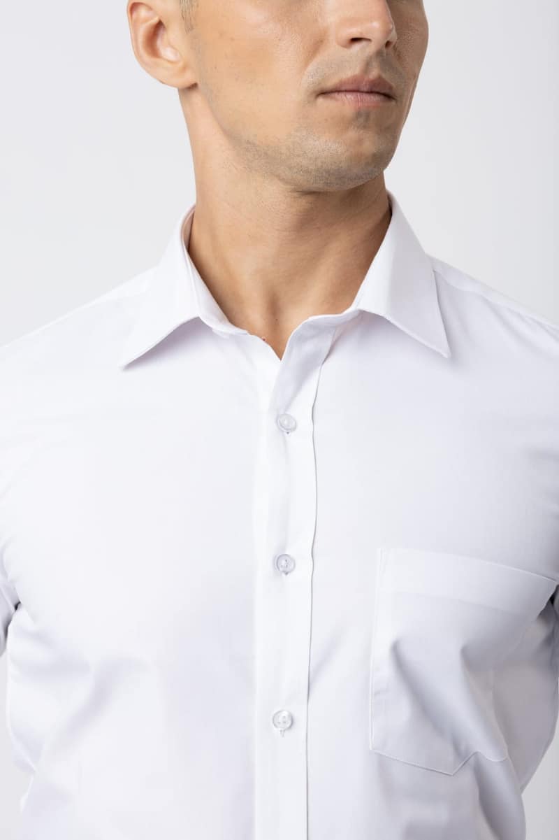 Ebony Formal White Shirt- Regular Fit