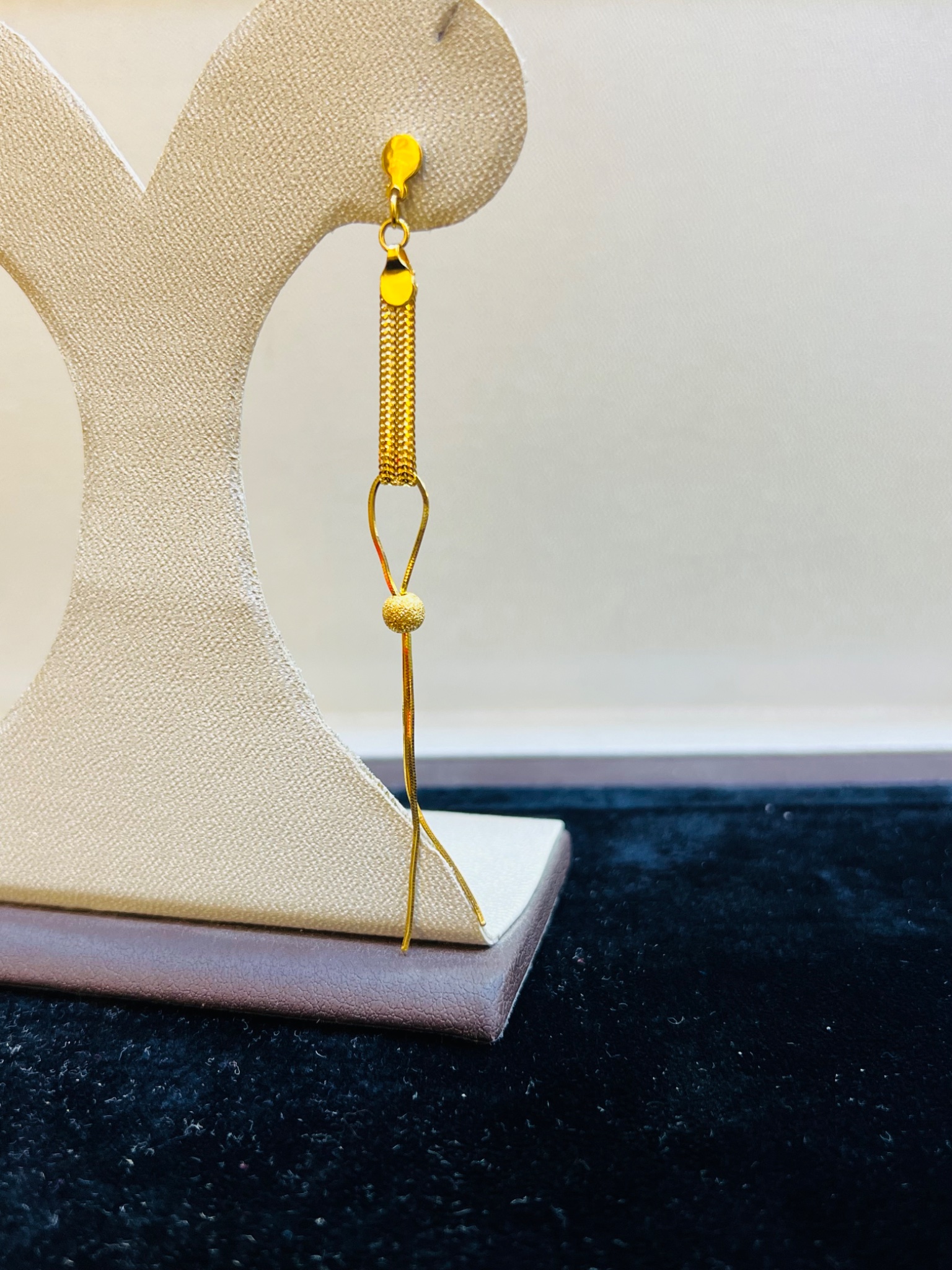 Elegant Gold-Tone Tassels Drop Earrings - Image 3