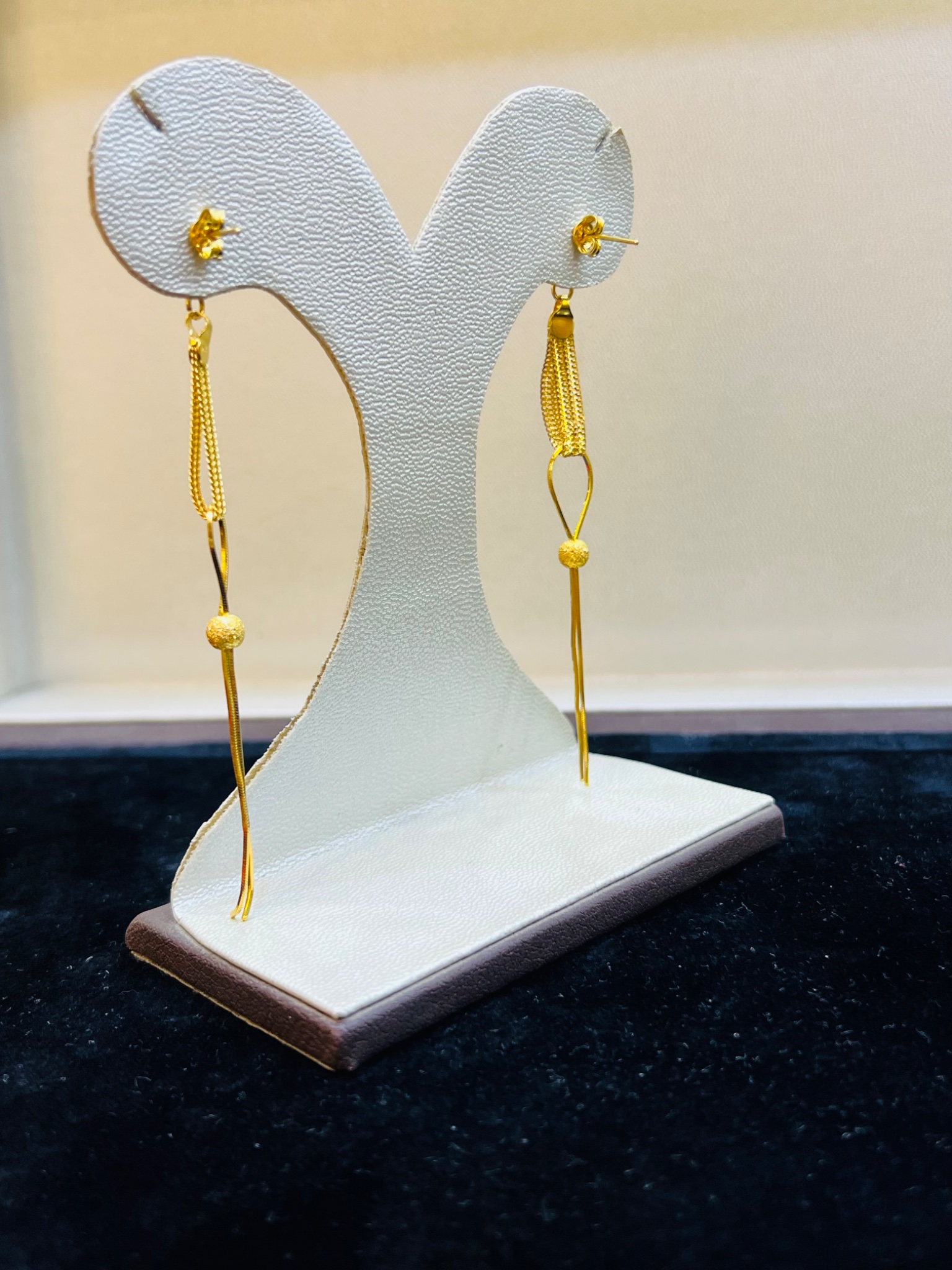 Elegant Gold-Tone Tassels Drop Earrings - Image 4