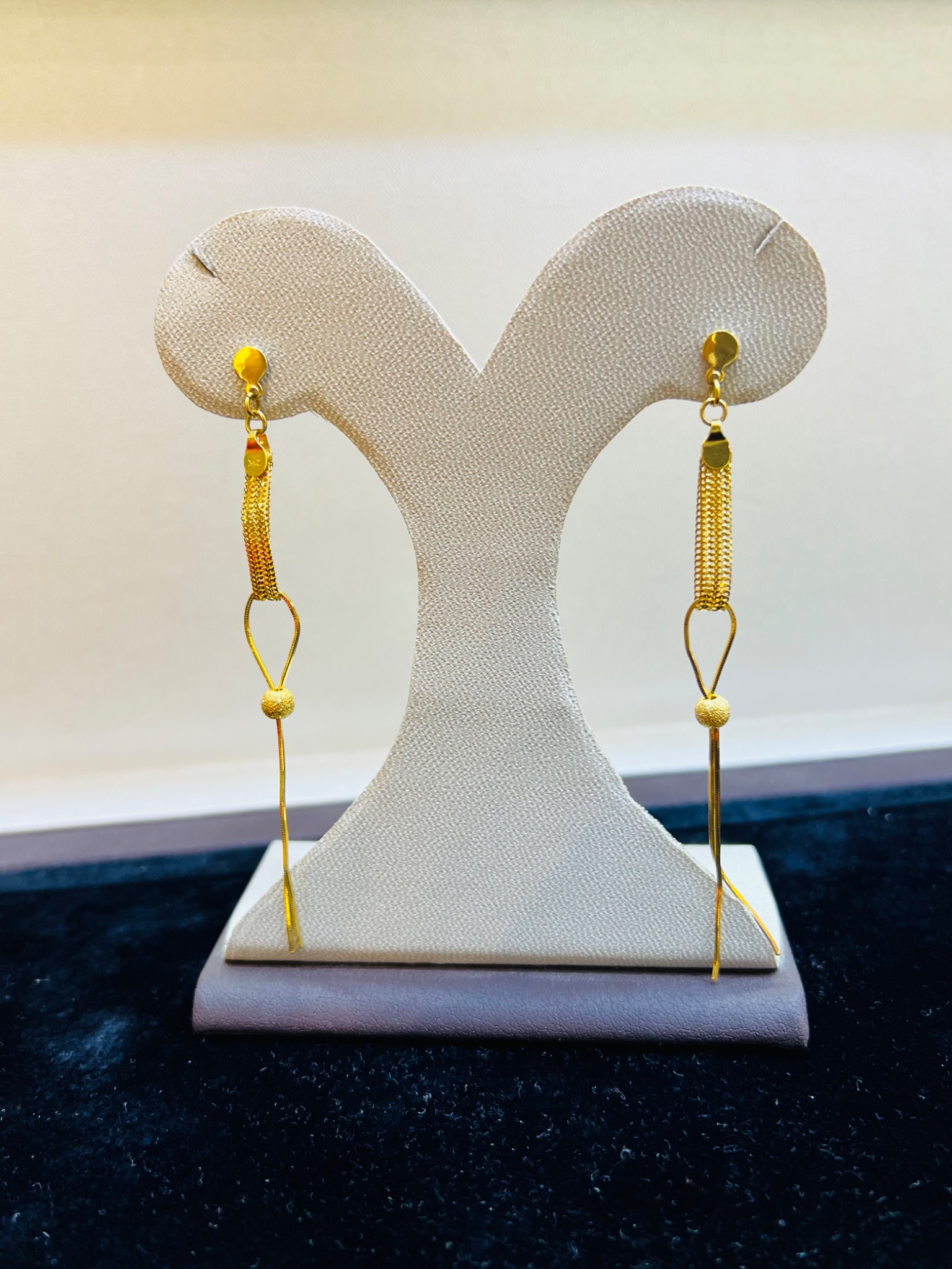 Elegant Gold-Tone Tassels Drop Earrings - Image 2