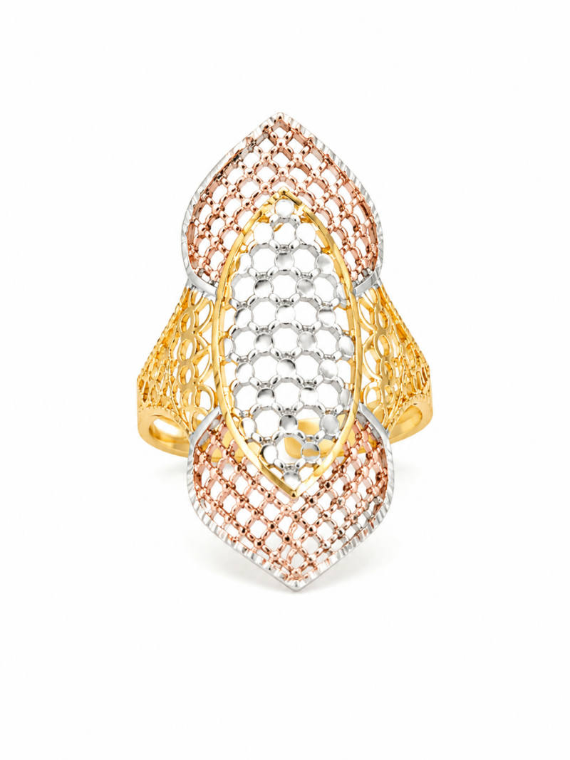 Elegant Tri-color Abaya Ring