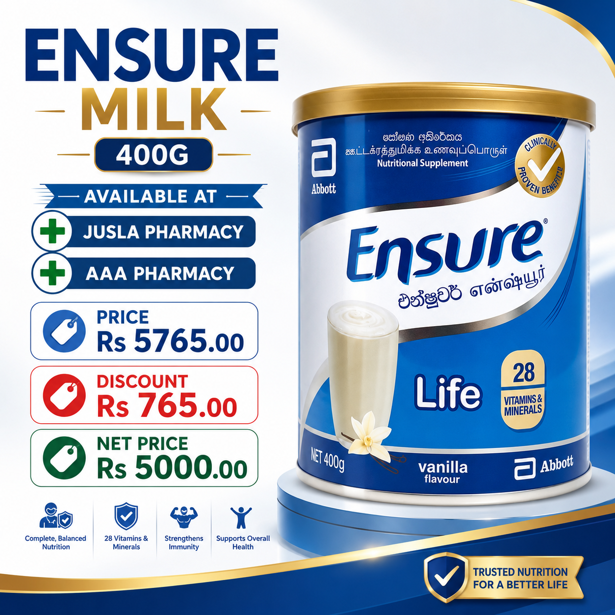 ENSURE MILK 400G