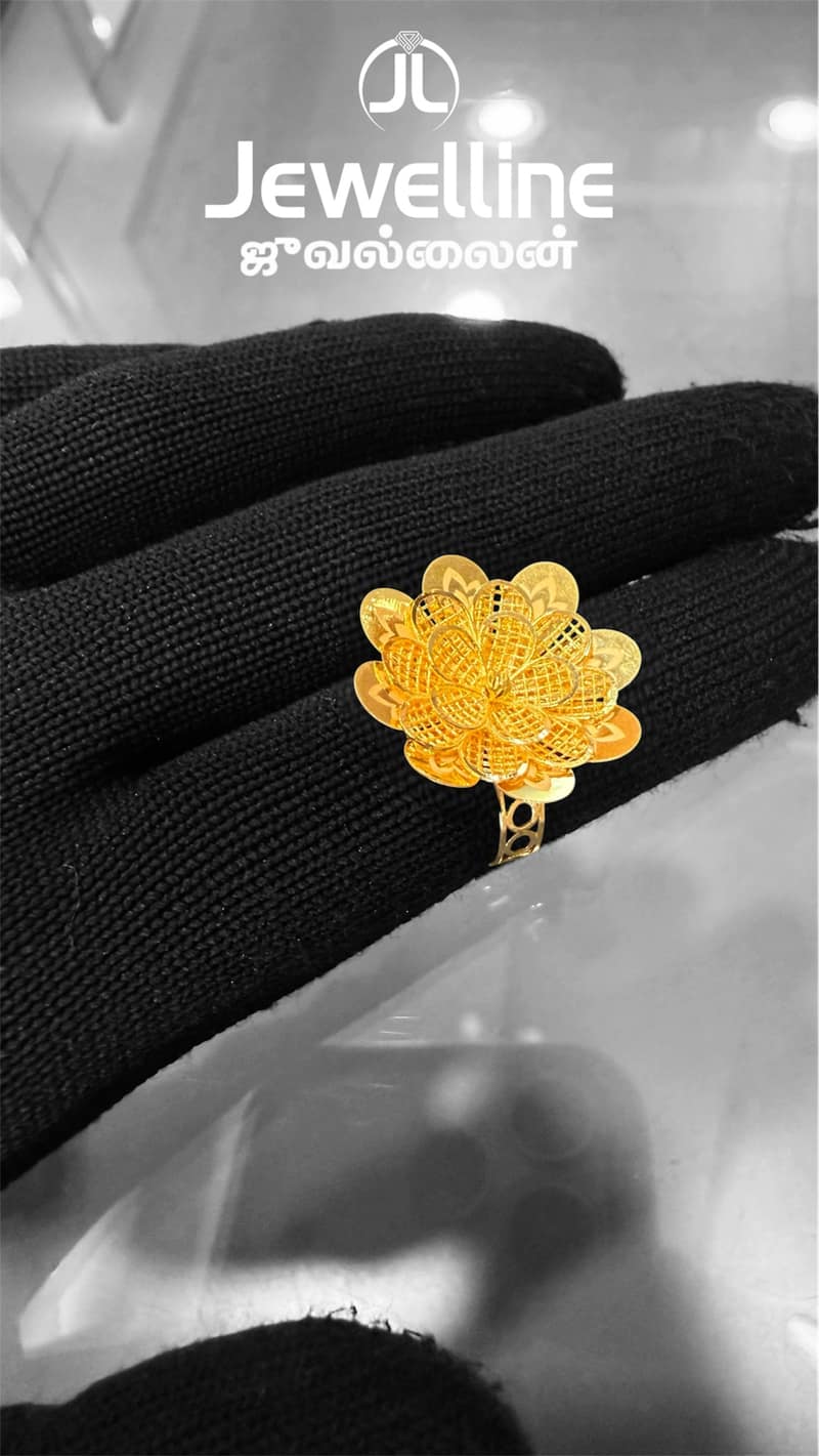 🪷 Exquisite Gold Filigree Lotus Bloom Ring