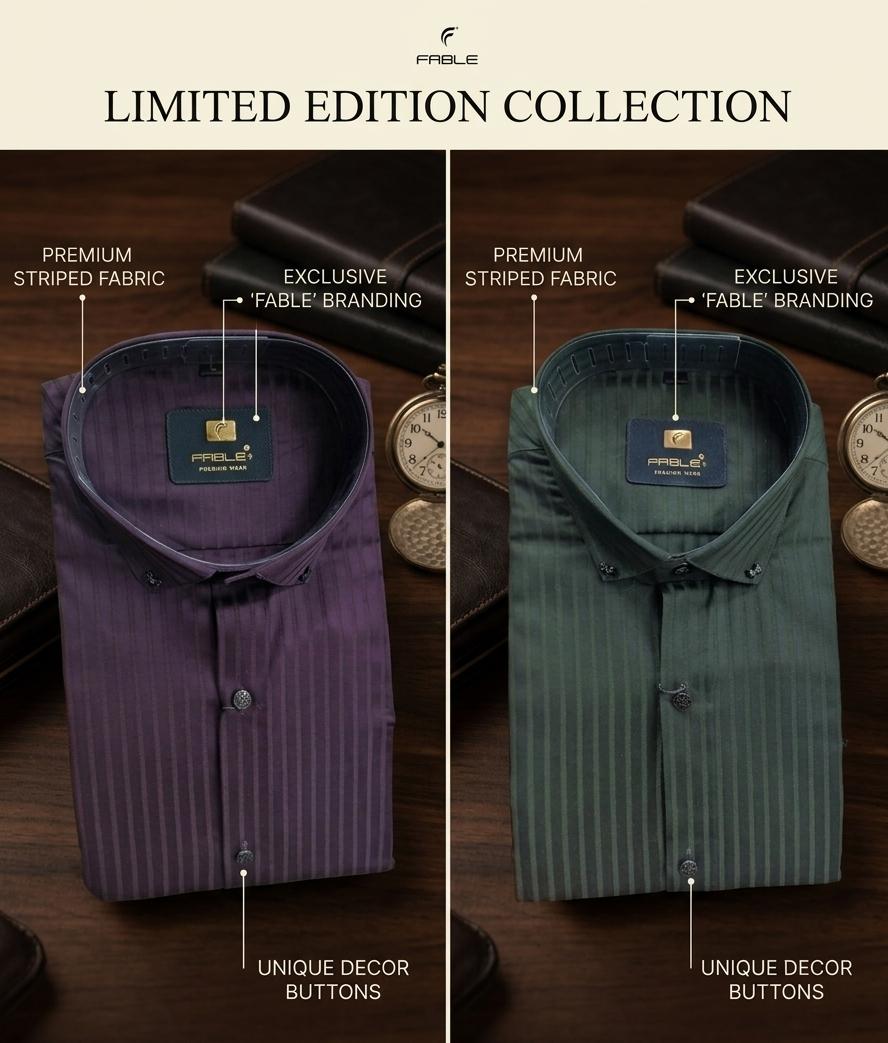 FABLE+ Premium Stripe Long Sleeve Shirts - Image 3