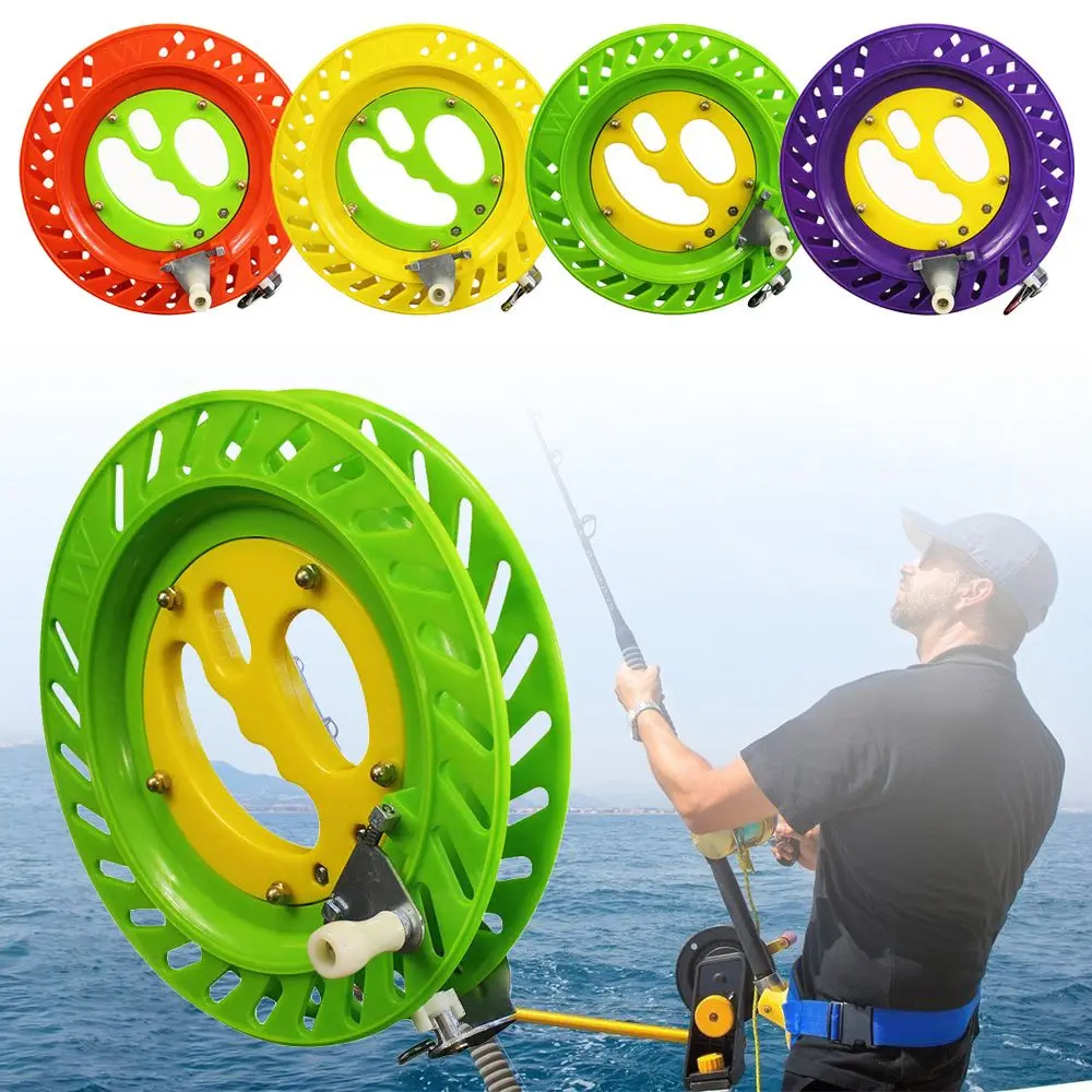 Fishing Line Hand Reel Wheel with Anti-Reverse Bearing - Round Fishing Line Winder & Storage Spooler