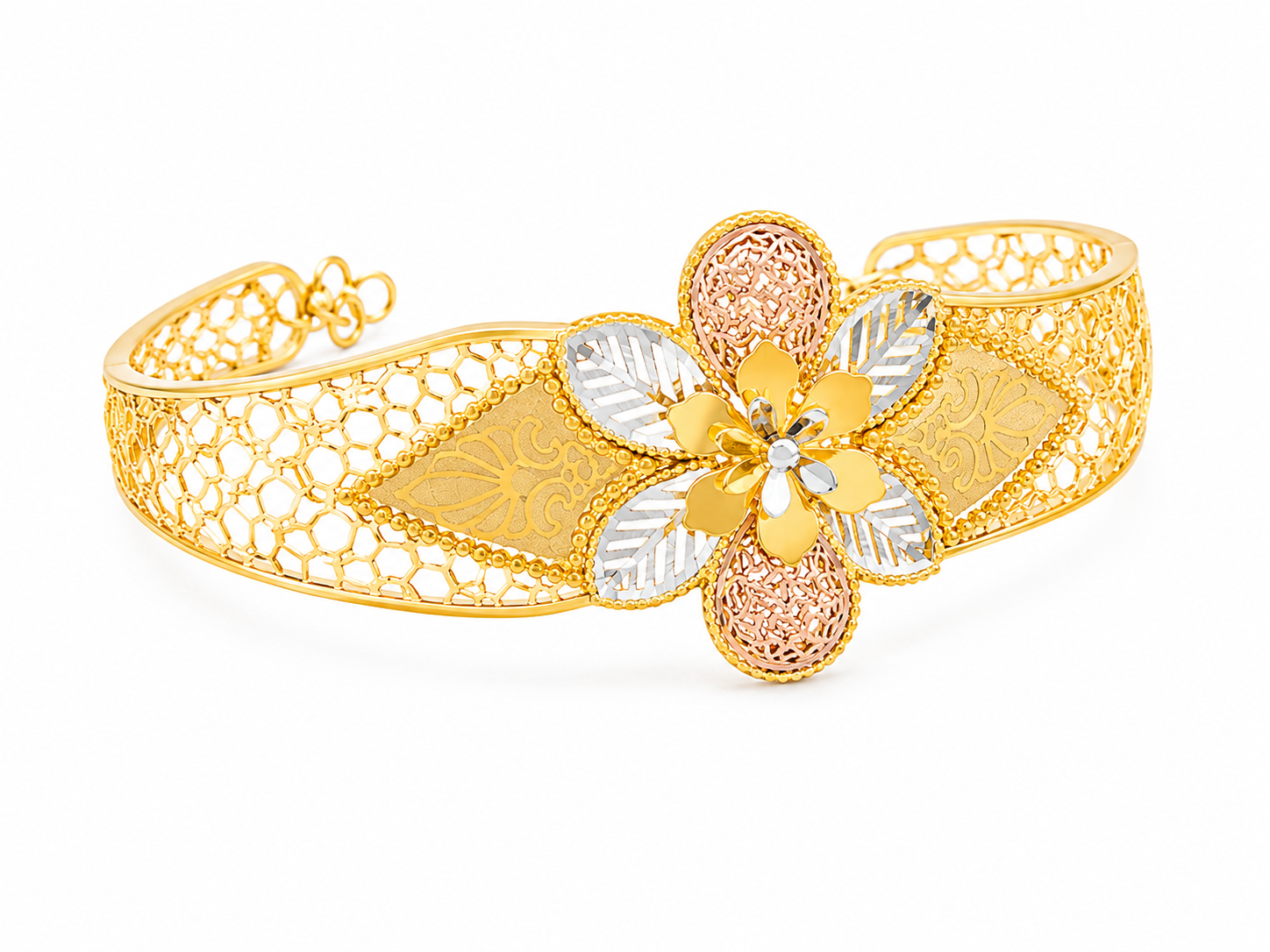 Floral Harmony Dual-Tone Gold Sabona