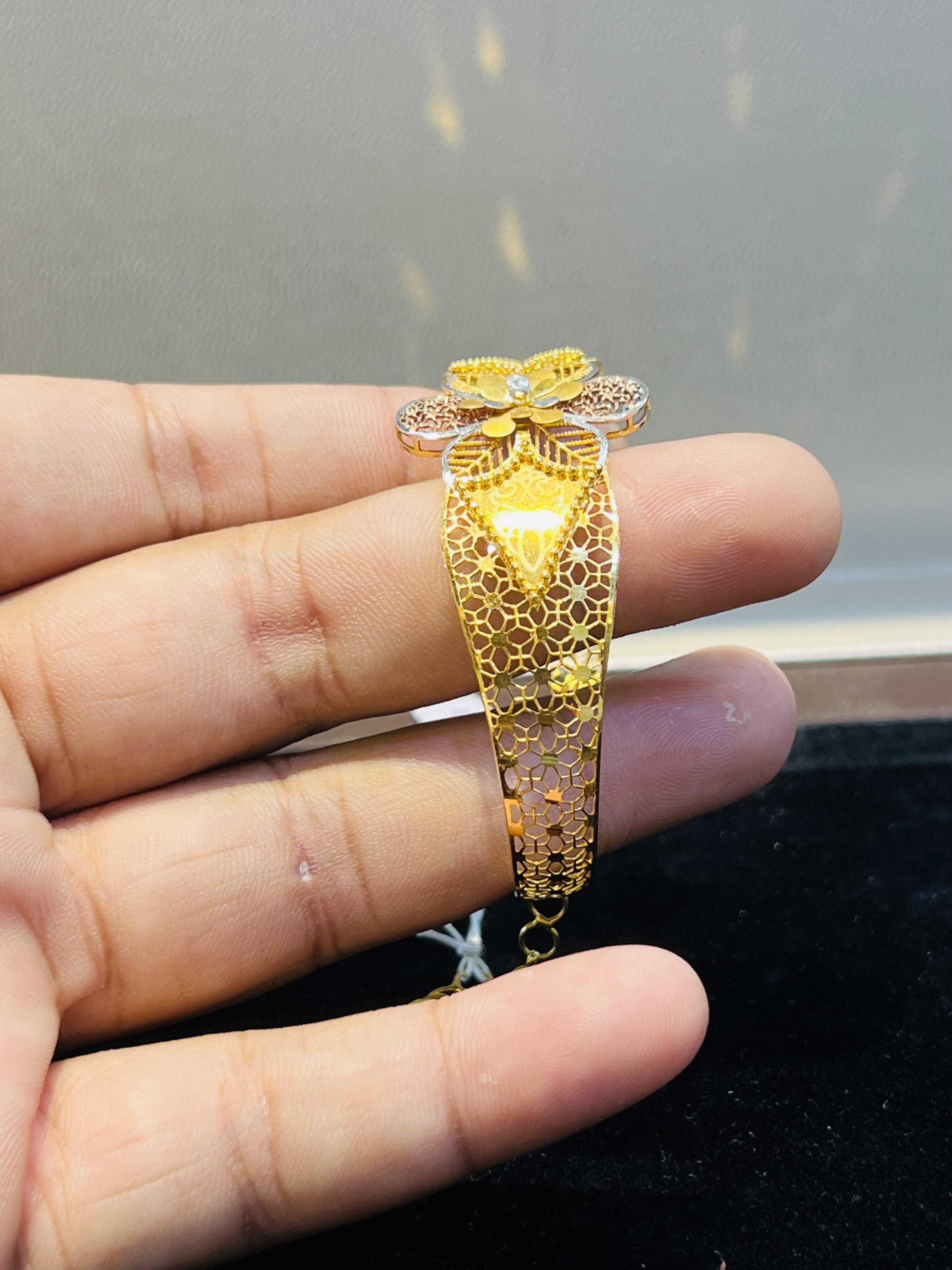 Floral Harmony Dual-Tone Gold Sabona - Image 3