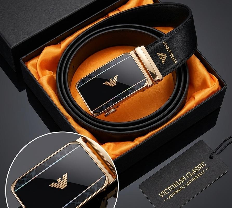 GIORGIO ARMANI LEATHER BELT -(AUTO-LOCK) - Image 3