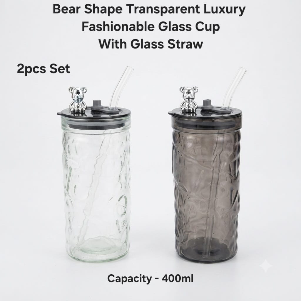 Glass bottle straw