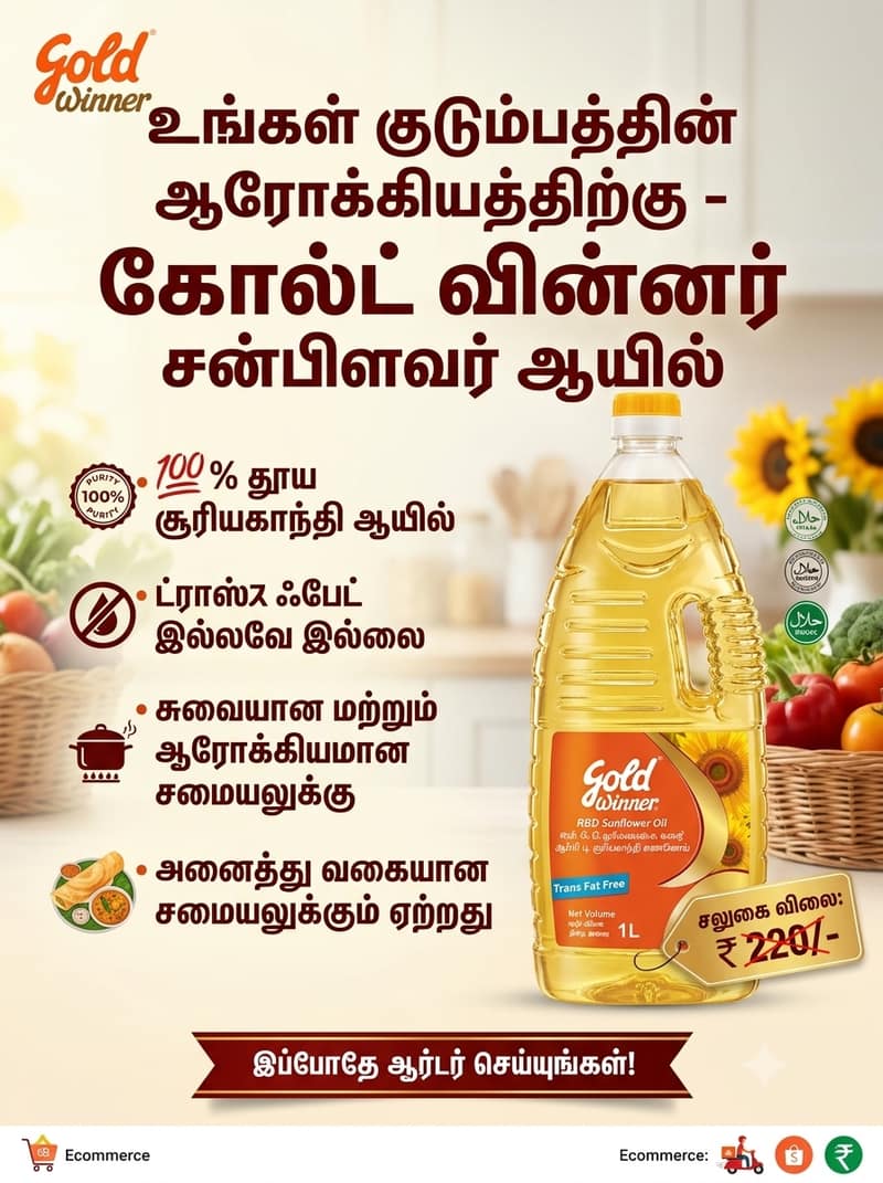 Gold Winner  Sun Flower Oil 1l