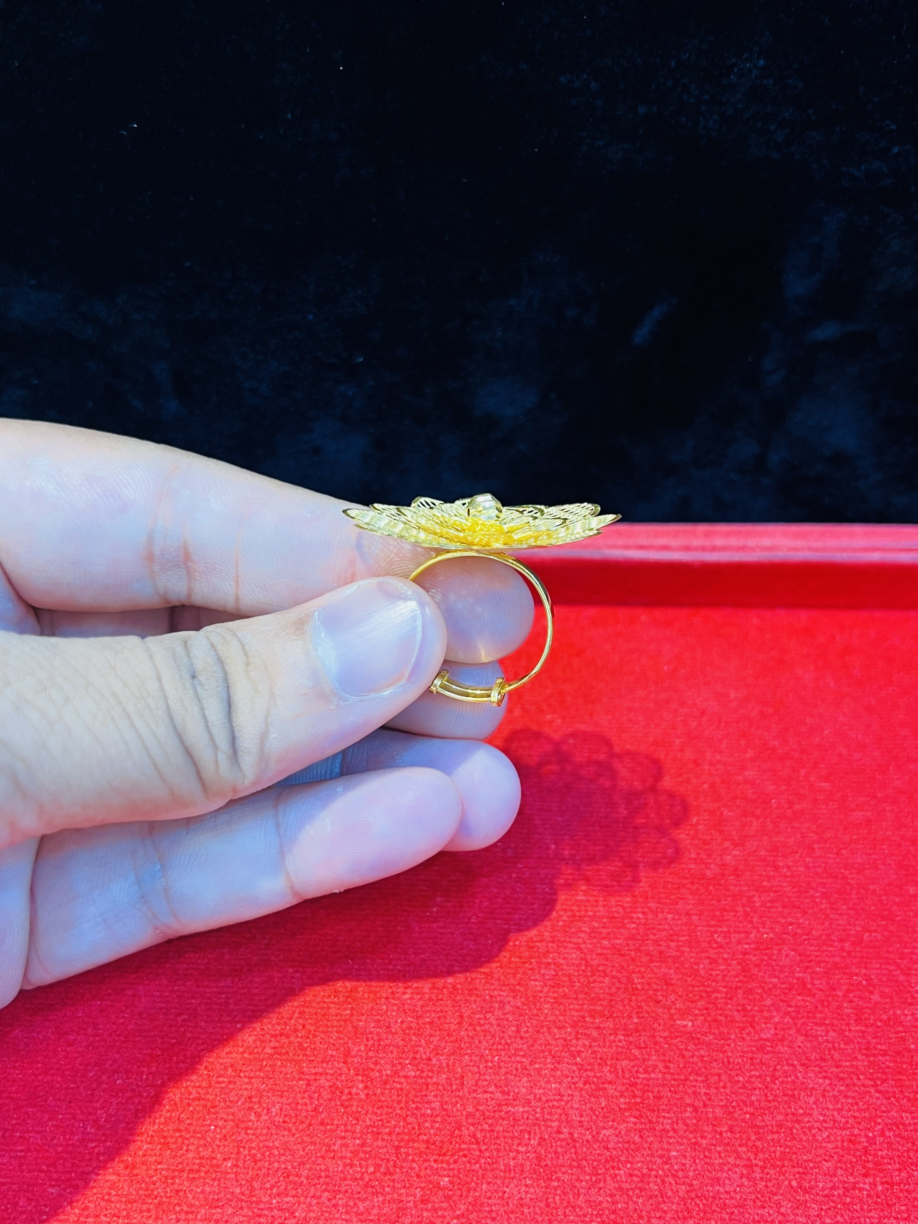 Golden Bloom Flower Ring - Image 4