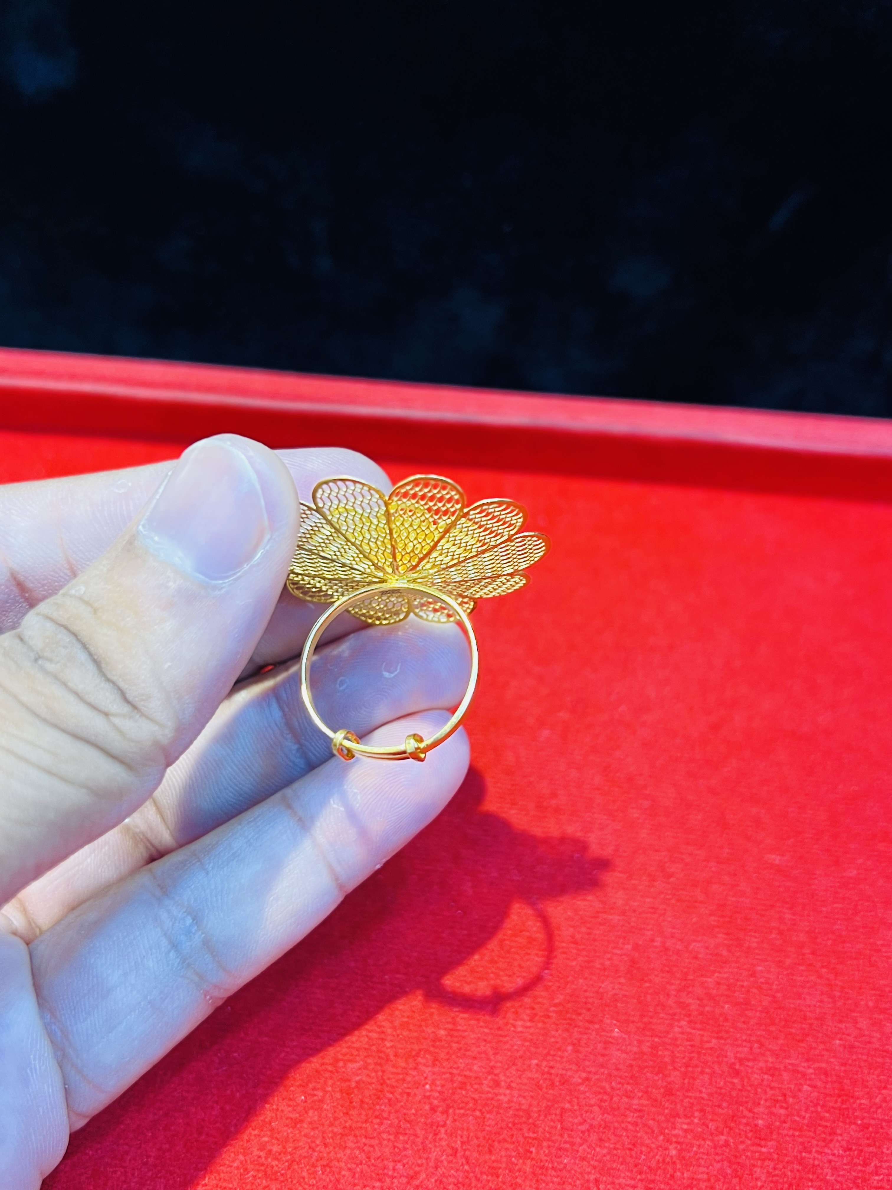 Golden Bloom Flower Ring - Image 5