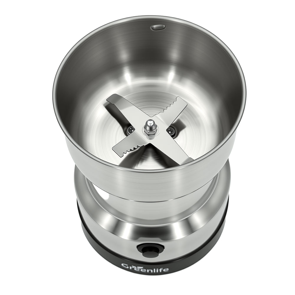 Greenlife Electric Coffee & Spice Grinder 200W Stainless Steel – Coffee Bean, Pepper & Dry Spice Grinder - Image 2
