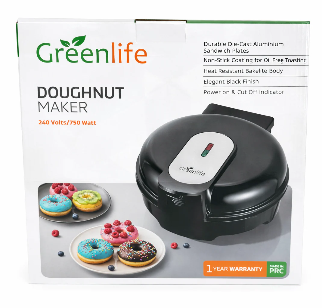 Greenlife Electric Doughnut Maker Machine 750W – 7 Hole Non-Stick Donut Maker - Image 1